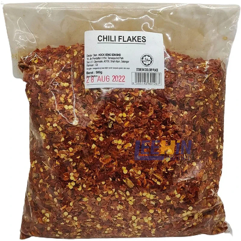 Chili Flake Coarse Kasar (Cili Flake Sticker Putih) 500gm 辣椒粒(搅碎的) 