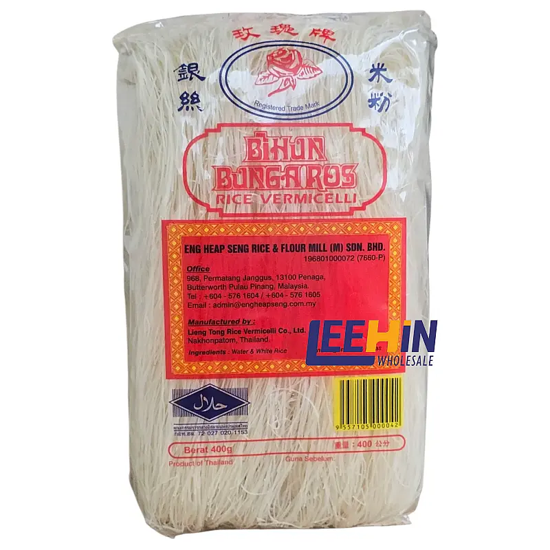 Mee Hun Bunga Ros 400gm 玫瑰牌银丝米粉 x12 