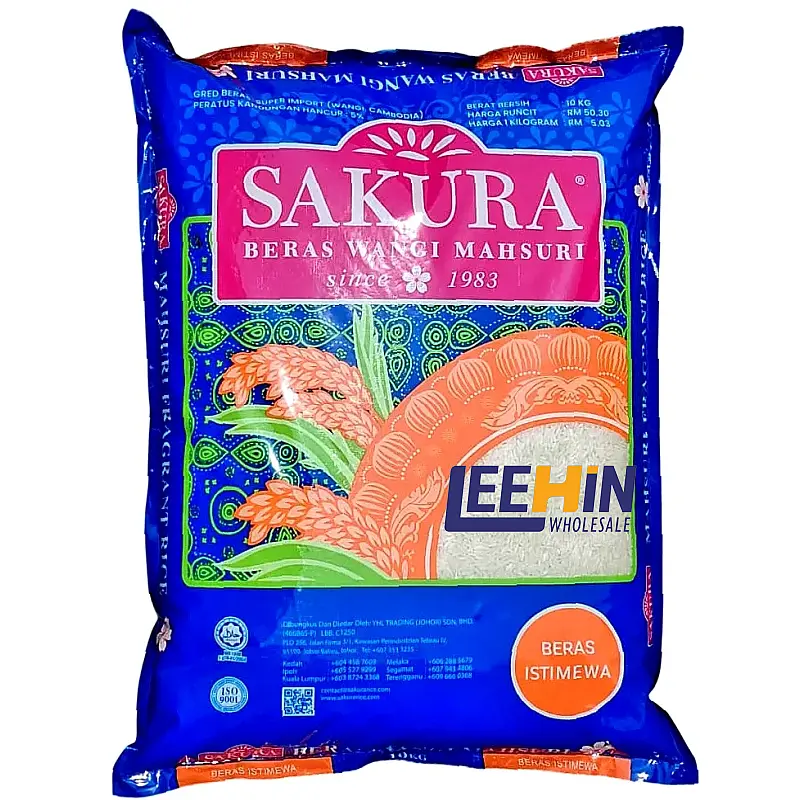 Beras Sakura Mahsuri Batik (Hijau) Siam 暹米 10kg Super Import Rice 