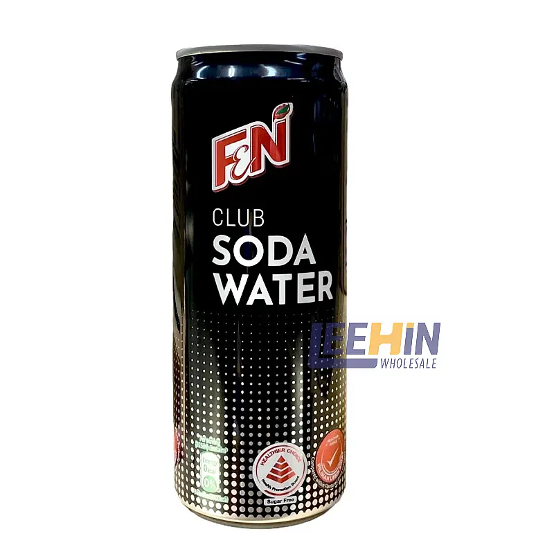 FN Club Soda Water Tin (Hitam) 325ml 苏打水铁罐（黑色，无糖）x24 