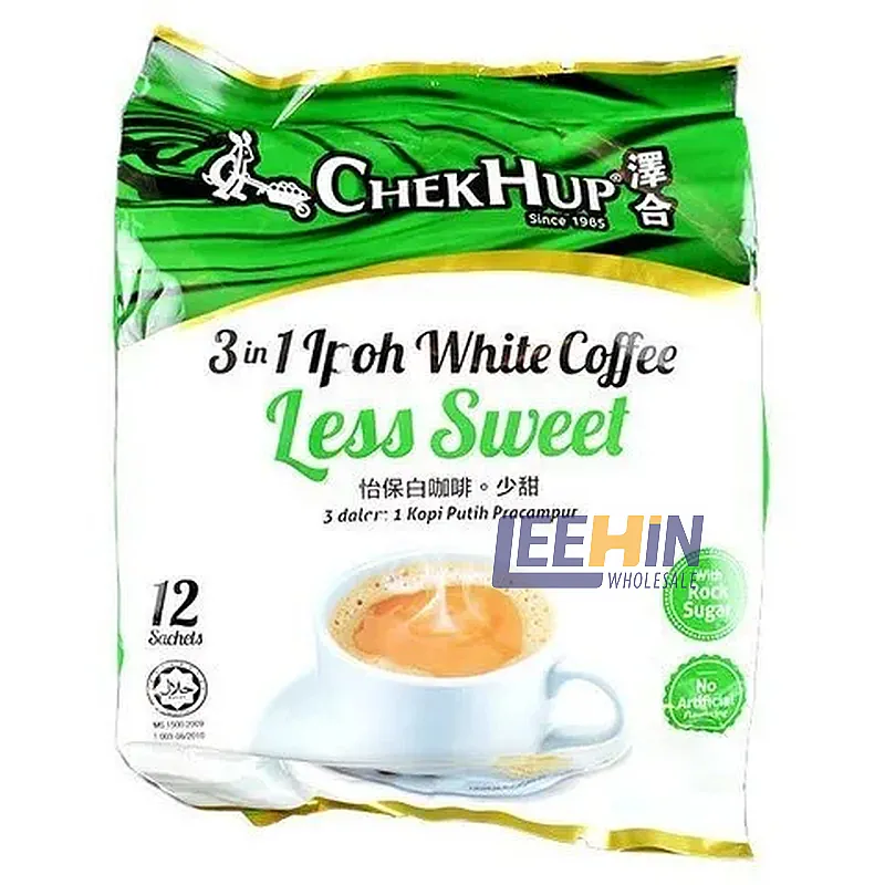 Chek Hup Kopi Putih Ipoh 3+1 Less Sweet 35gm x12 (Hijau)  White Coffee 