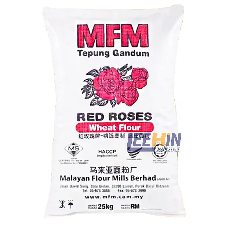 Tepung Gandum Ros Merah (Red Rose) 25kg 红玫瑰面粉 High Protein Wheat Flour 