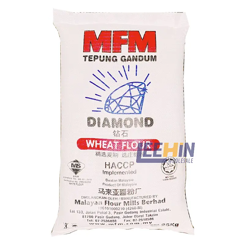 Tepung Gandum Diamond (MFM) 25kg 钻石高劲面粉 High Protein Wheat Flour for Bread 