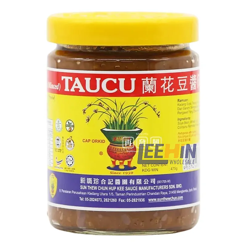 Orchid Brand Taucu Hancur (Penutup Kuning/Putih) 475gm 蘭花豆醬<碎> Sweetened Soy Bean Paste 