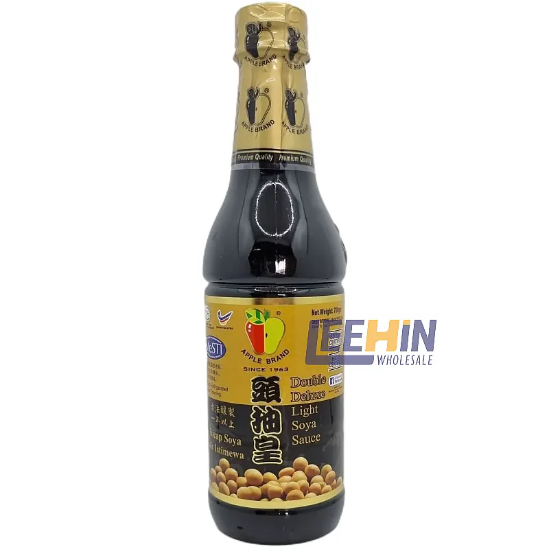 Apple Double Deluxe Soya Sauce (Hitam, Single / FOC small unit) 700ml 苹果牌頭抽皇 Soy Sauce 