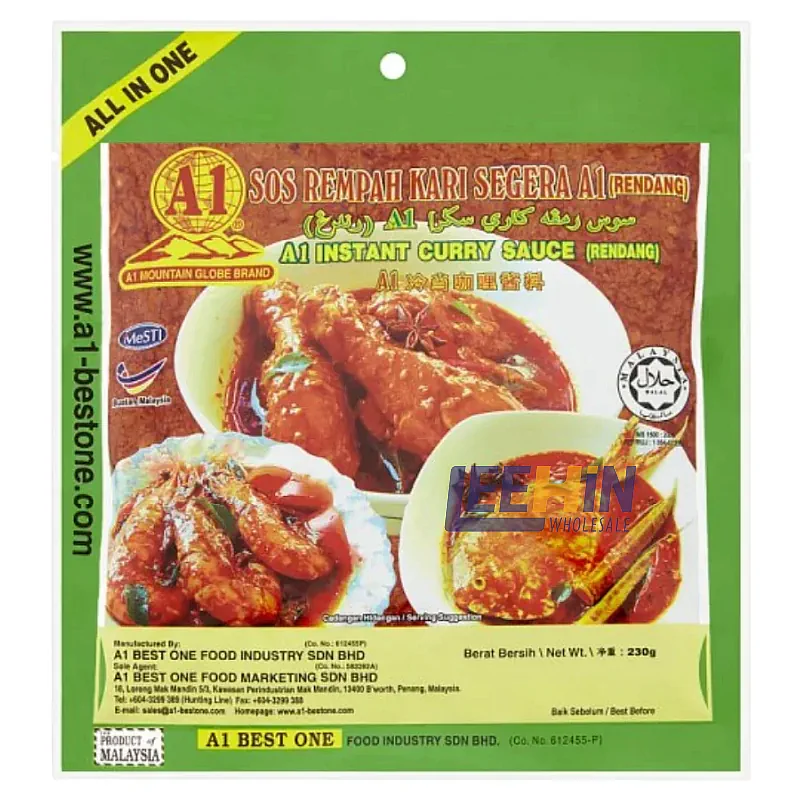 A1 Kari <Rendang> (Packet Hijau) 230gm A1 冷当咖哩酱料 Instant Curry Sauce 