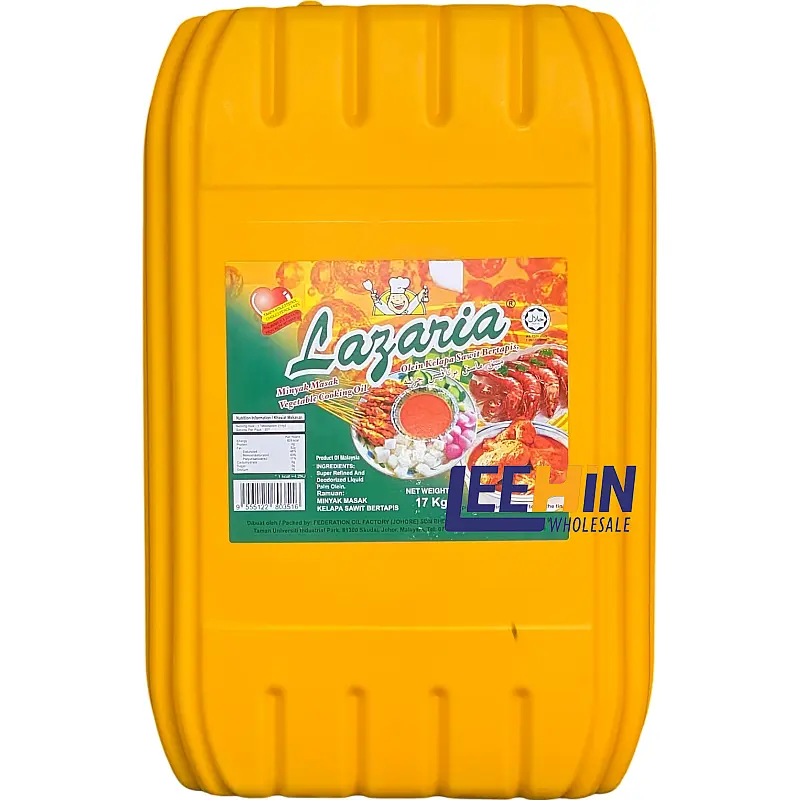 Minyak Jerry Can (Tong) Lazaria 17kg Cooking Palm Oil (Gross 18kg) 