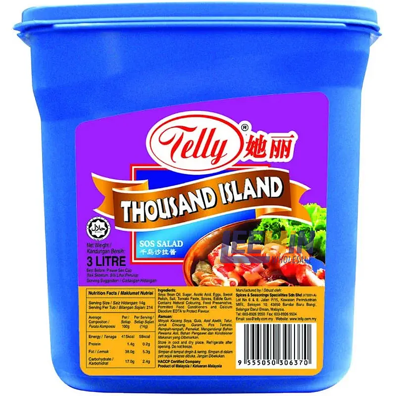 Telly Thousand Island Sos Salad (Tupperware Biru) 3Lt Telly千岛酱 