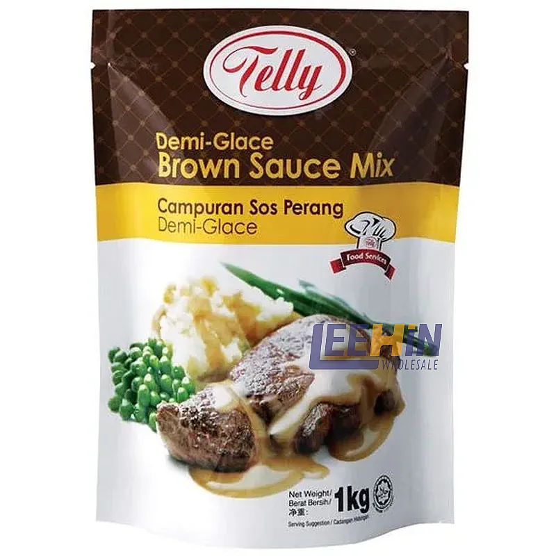 Telly Black Demi Glace Brown Sauce 1kg 