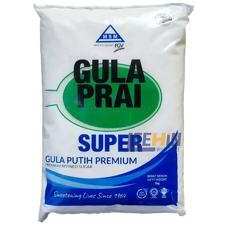 PRAI <Super> Gula Putih Premium <Biru> 1kg 粗糖 Coarse Sugar 