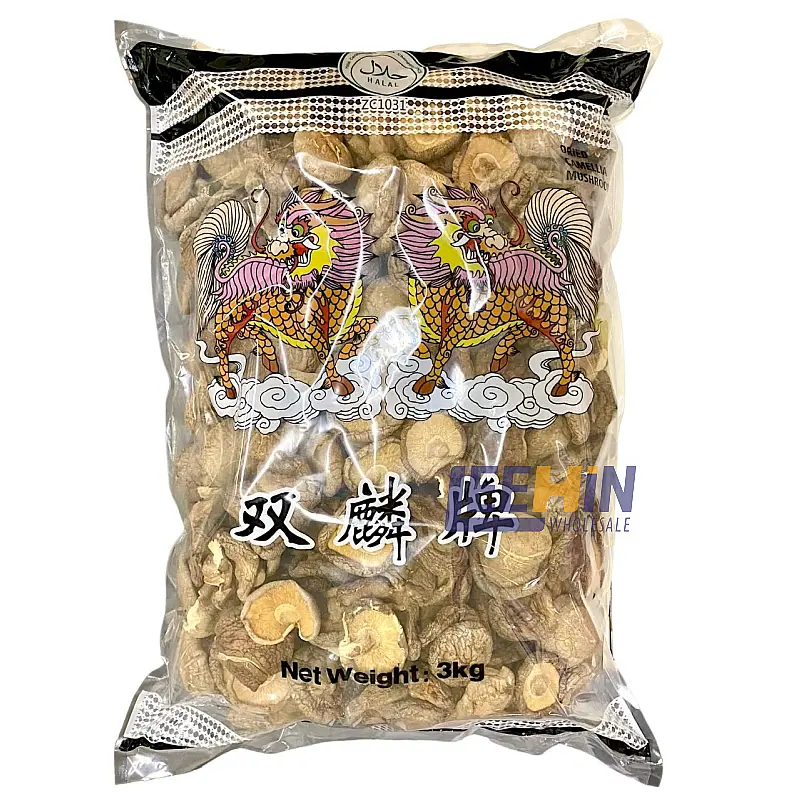 cendawan 3kg rm123 5-6cm 双麟牌仿木光面菇 Dried Shiitake Mushroom 