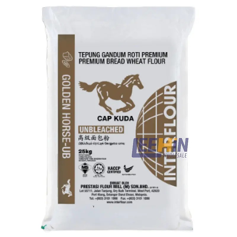 {Preorder: ETA 1-2 week} Tepung Gandum <GOLDEN> Horse UB 25kg (for bread / pastries) Wheat Flour 