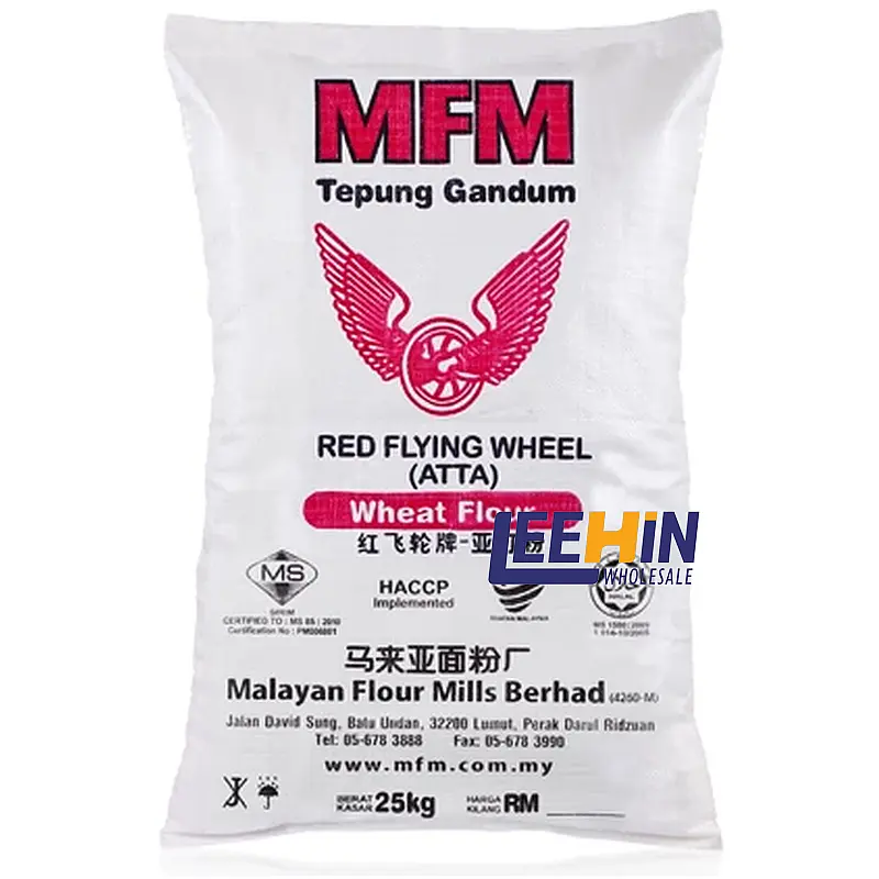 {Preorder: ETA 1-2 week} Tepung Gandum Red Flying Wheel (Atta/Chapati) (MFM) 25kg 