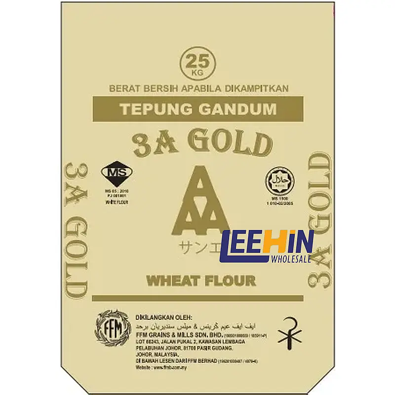 {Preorder: ETA 1-2 week} Tepung Gandum 3A Gold Artisan Bread Flour (For Bread) 25kg 匠心面包粉 