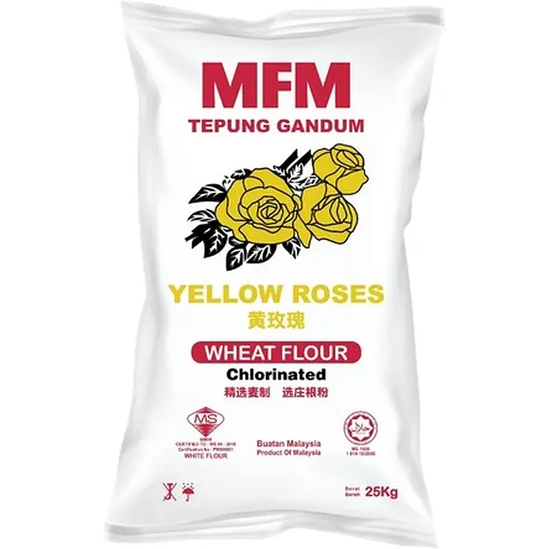 {Preorder: ETA 1-2 week} Tepung Gandum Ros Kuning (Yellow Rose) 25kg 黄玫瑰面粉 High Protein Wheat Flour 